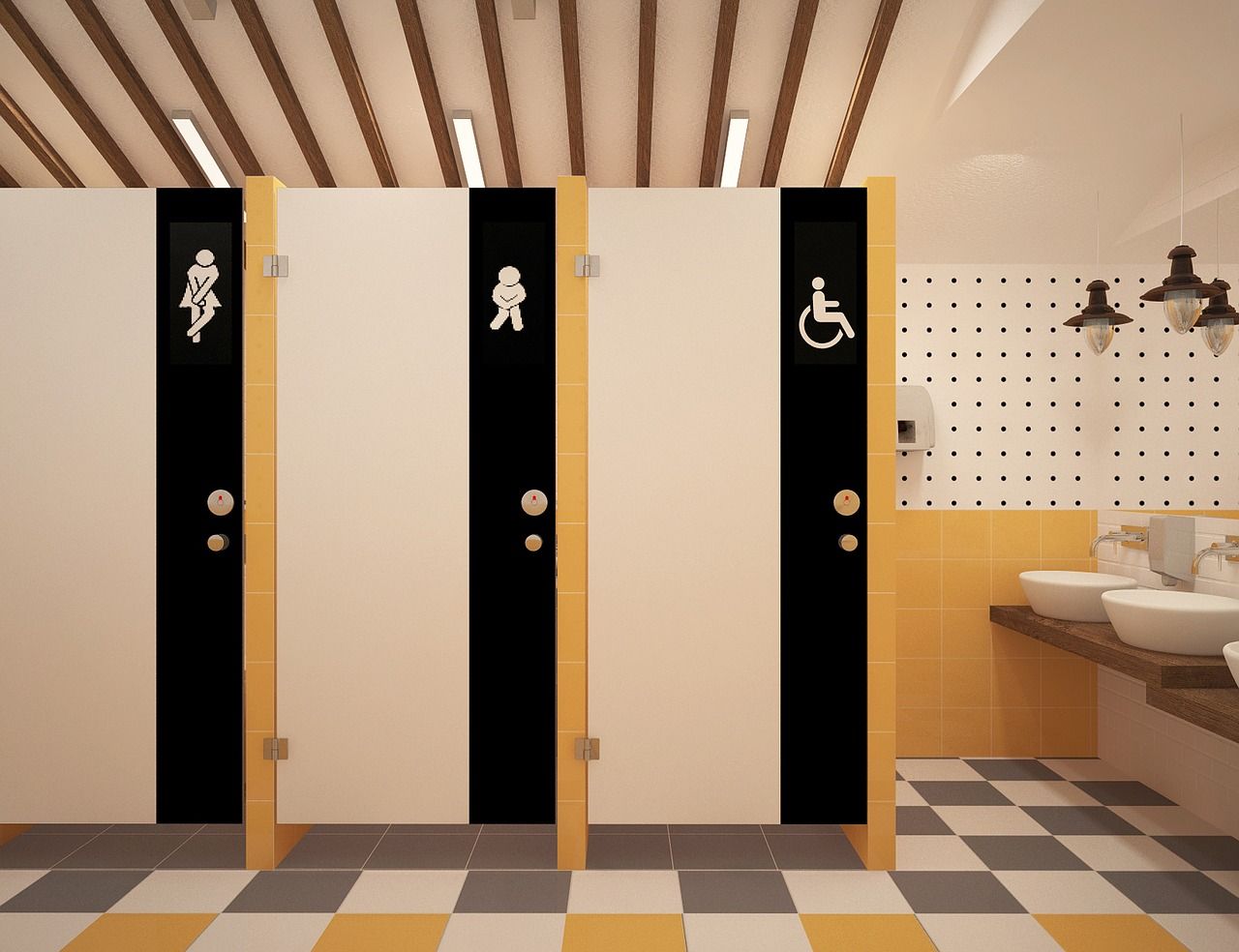 Jak powinna być wyposażona toaleta w lokalu usługowym?